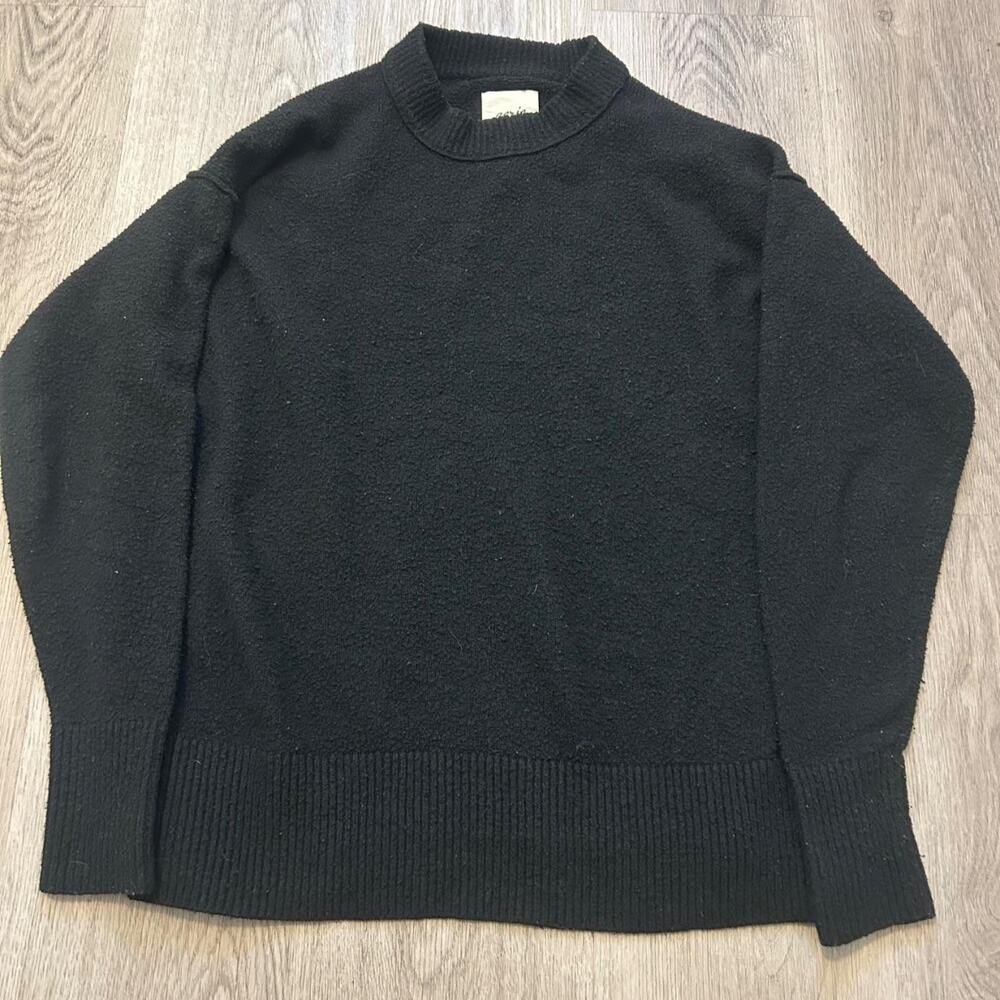 Aerie black oversized knit sweater